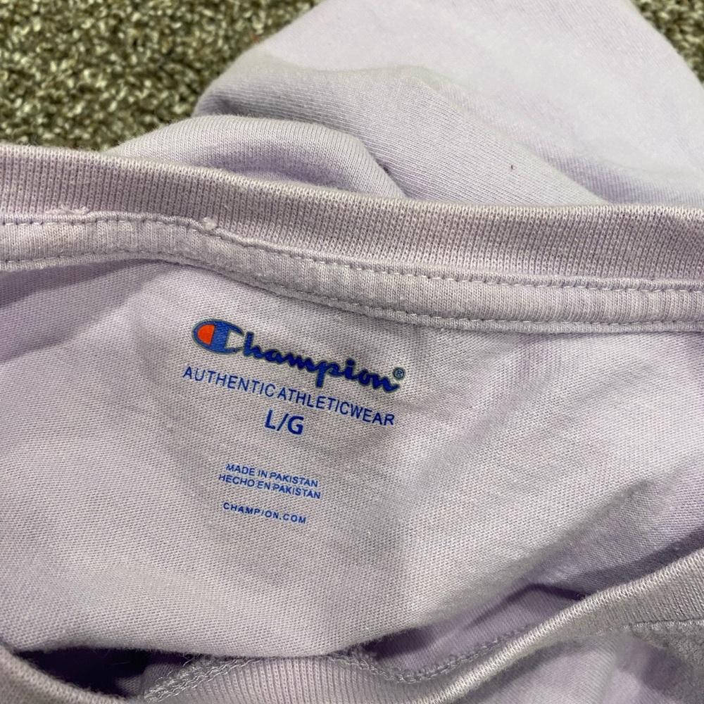 Champion Paint Splatter Logo Tee Purple - Picture 7 of 7